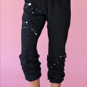 The Light Blonde Paint Splatter Joggers Sweatpants